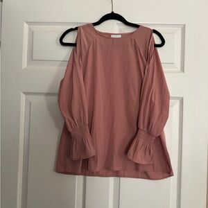 J. Jill Dusty Pink Cold Shoulder Blouse